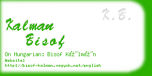 kalman bisof business card